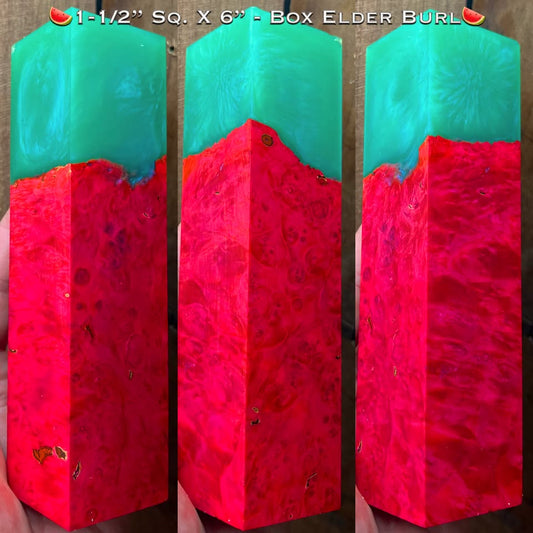 Stabilized Box Elder Burl 6” Hybrid Duck Call / Handle Blank