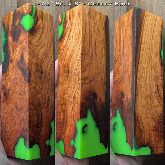 Stabilized Cherry Burl 6” Hybrid Duck Call / Handle Blank