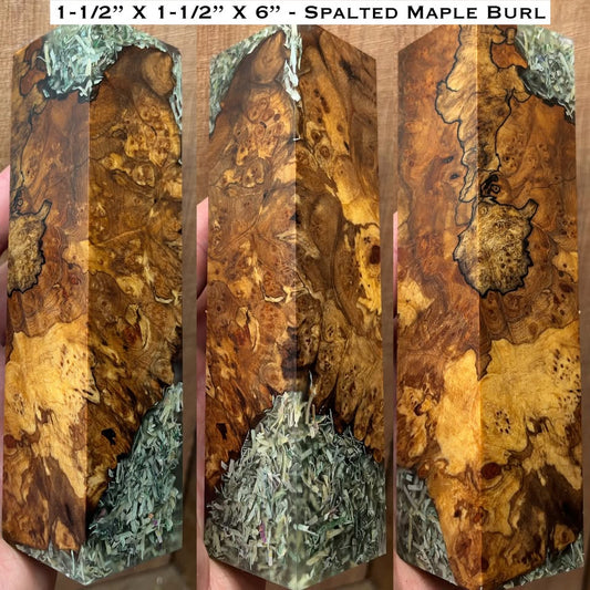 $hredded CA$H Stabilized Spalted Maple Burl 6” Hybrid Duck Call / Handle Blank