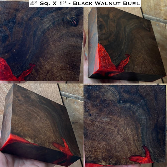 Stabilized Walnut Burl Hybrid Turkey Pot Call Block