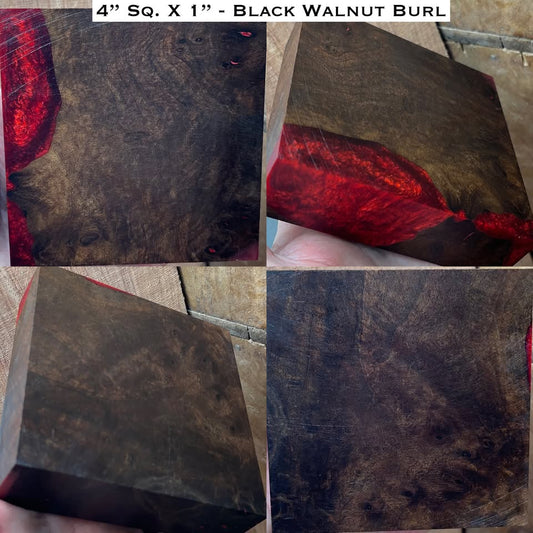 Stabilized Walnut Burl Hybrid Turkey Pot Call Block