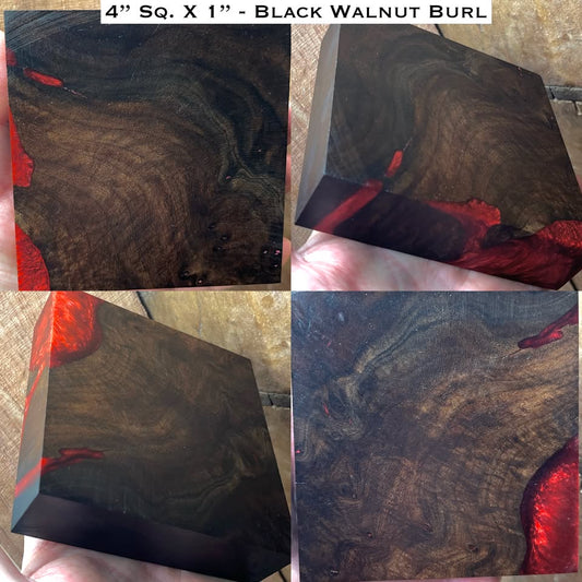 Stabilized Walnut Burl Hybrid Turkey Pot Call Block