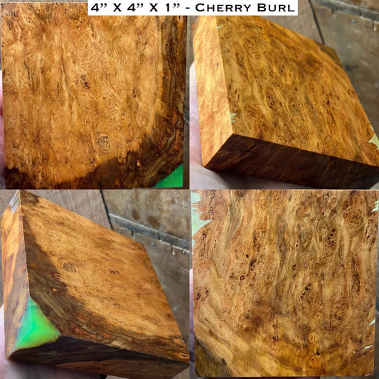 Stabilized Cherry Burl Hybrid Turkey Pot Call Block