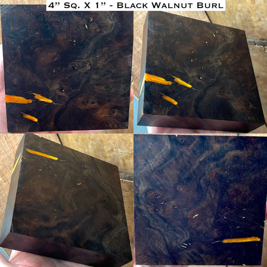 Stabilized Walnut Burl Hybrid Turkey Pot Call Block