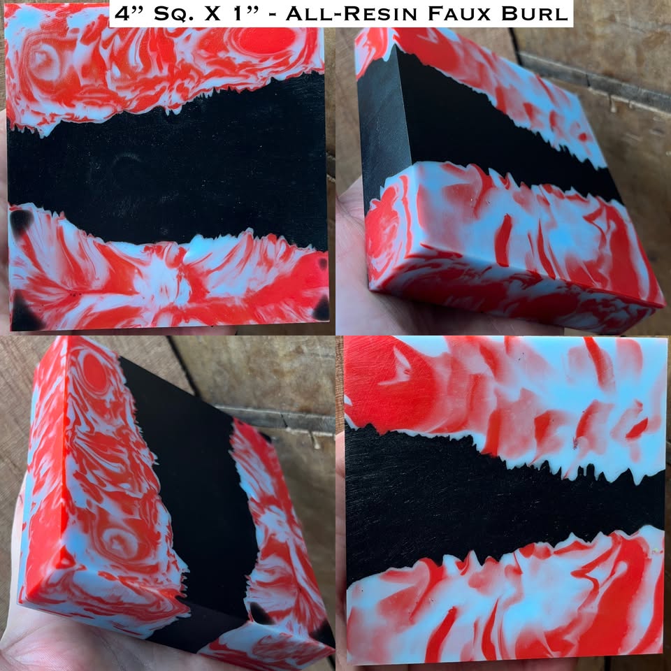 All-Resin Faux Burl Hybrid Turkey Pot Call Block