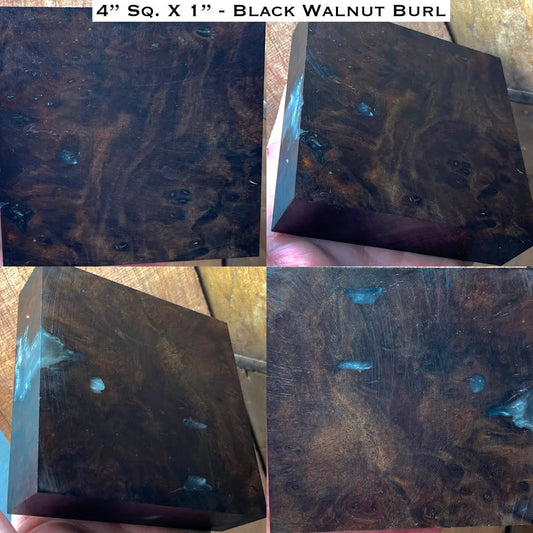 Stabilized Walnut Burl Hybrid Turkey Pot Call Block