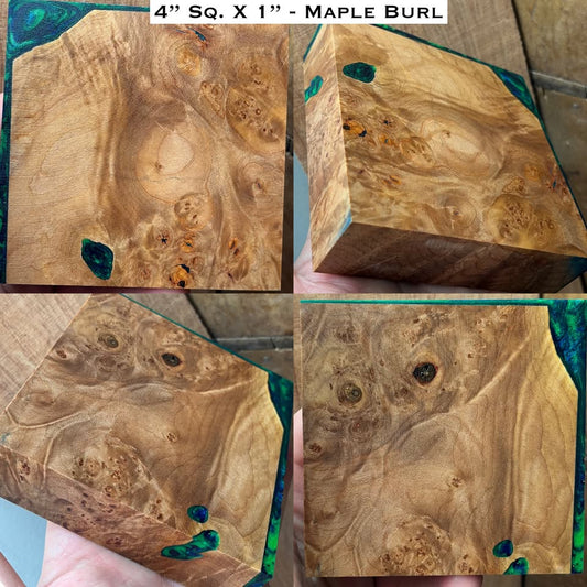 Stabilized Maple Burl Hybrid Turkey Pot Call Block