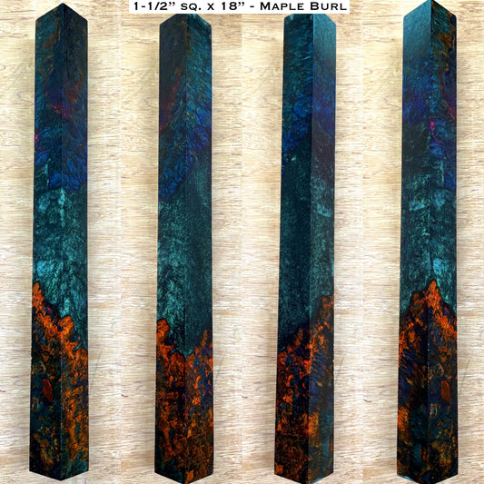 Stabilized Maple Burl 18” Hybrid XL Call / Cue Block