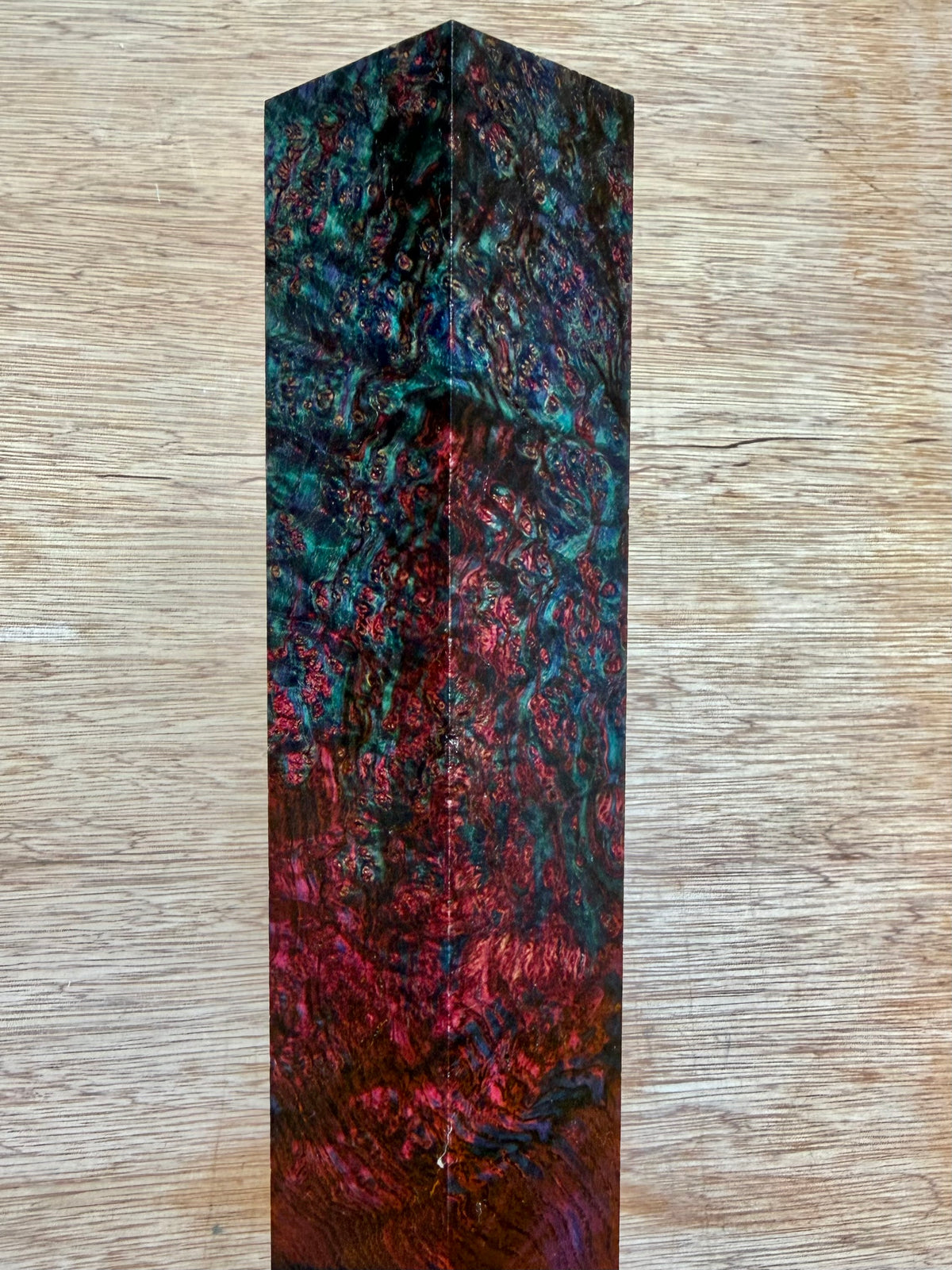 Dye Stabilized Black Ash Burl 11-1/4” Hybrid XL Call / Cue Blank