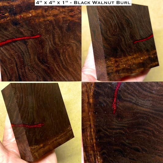 Stabilized Black Walnut Burl Hybrid Turkey Pot Call Block