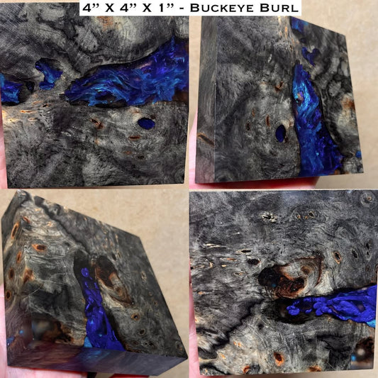 Stabilized Buckeye Burl Hybrid Turkey Pot Call Block