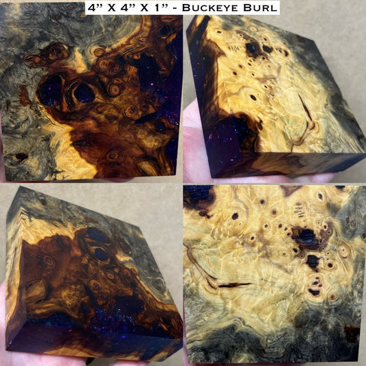 Stabilized Buckeye Burl Hybrid Turkey Pot Call Block