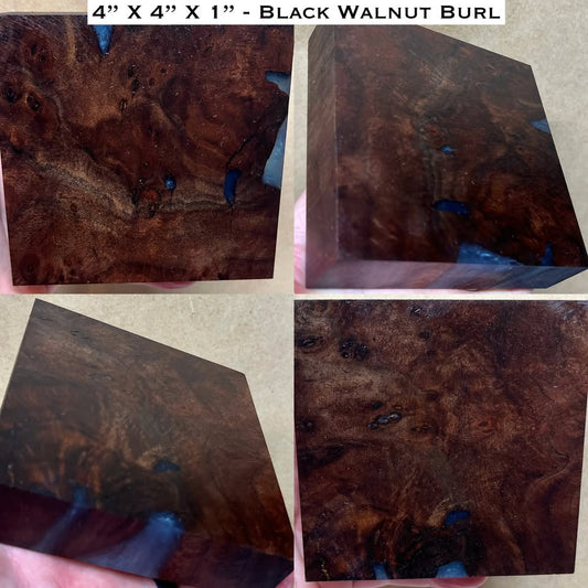 Stabilized Walnut Burl Hybrid Turkey Pot Call Block
