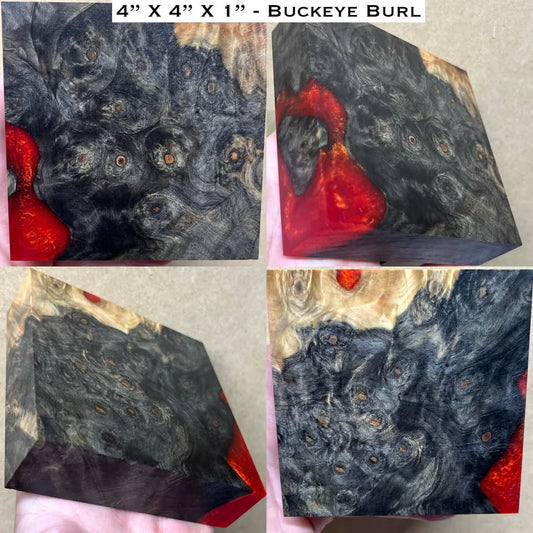 Stabilized Buckeye Burl Hybrid Turkey Pot Call Block