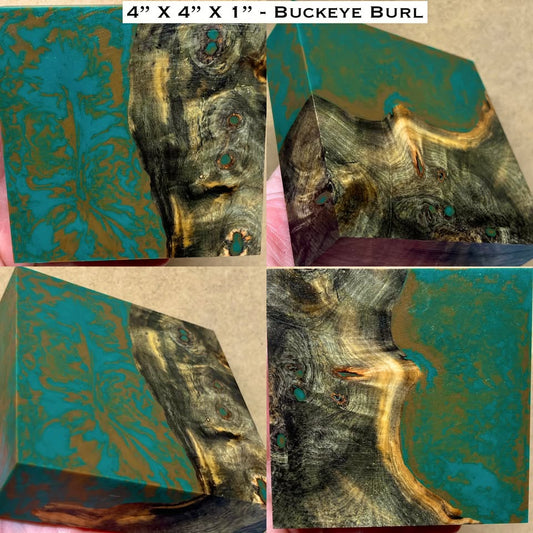 Stabilized Buckeye Burl Hybrid Turkey Pot Call Block