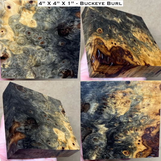 Stabilized Buckeye Burl Hybrid Turkey Pot Call Block