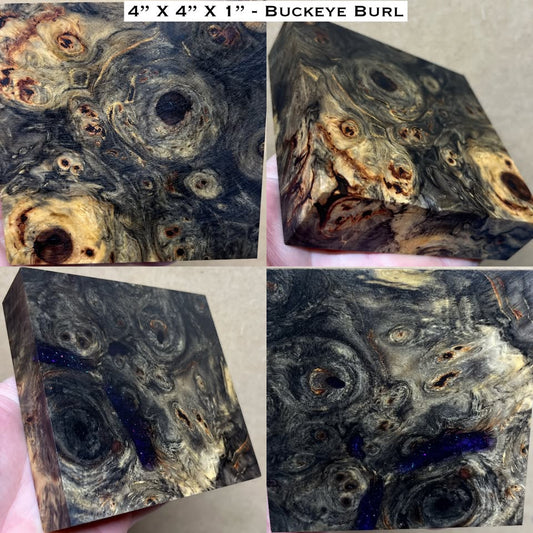 Stabilized Buckeye Burl Hybrid Turkey Pot Call Block