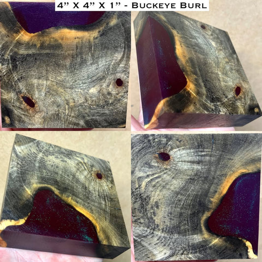 Stabilized Buckeye Burl Hybrid Turkey Pot Call Block