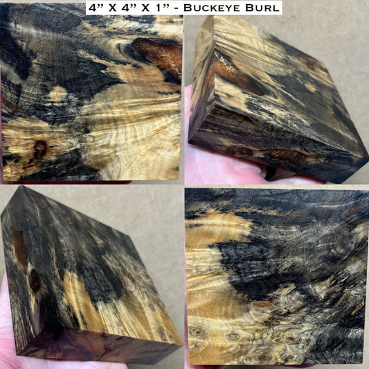 Stabilized Buckeye Burl Hybrid Turkey Pot Call Block