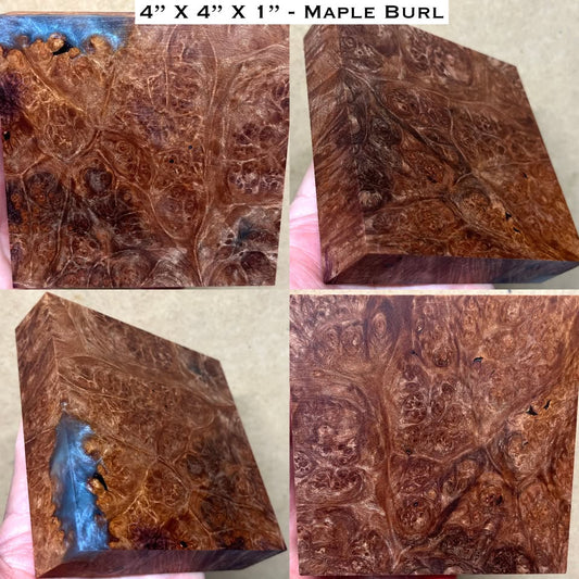 Stabilized Maple Burl Hybrid Turkey Pot Call Block