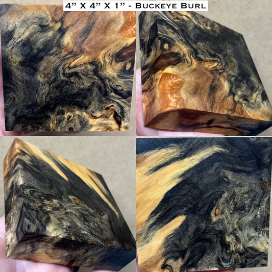 Stabilized Buckeye Burl Hybrid Turkey Pot Call Block