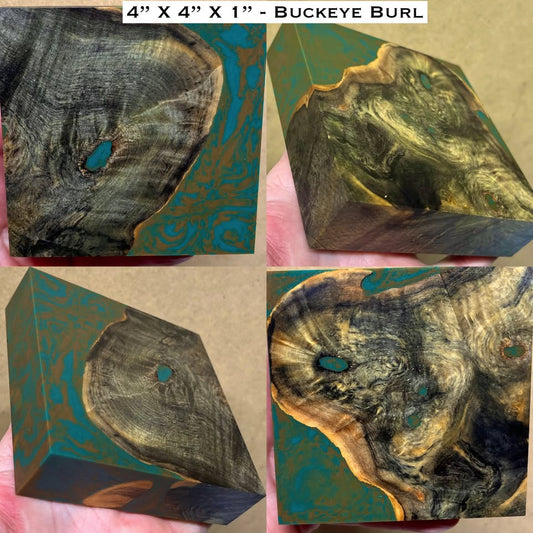 Stabilized Buckeye Burl Hybrid Turkey Pot Call Block