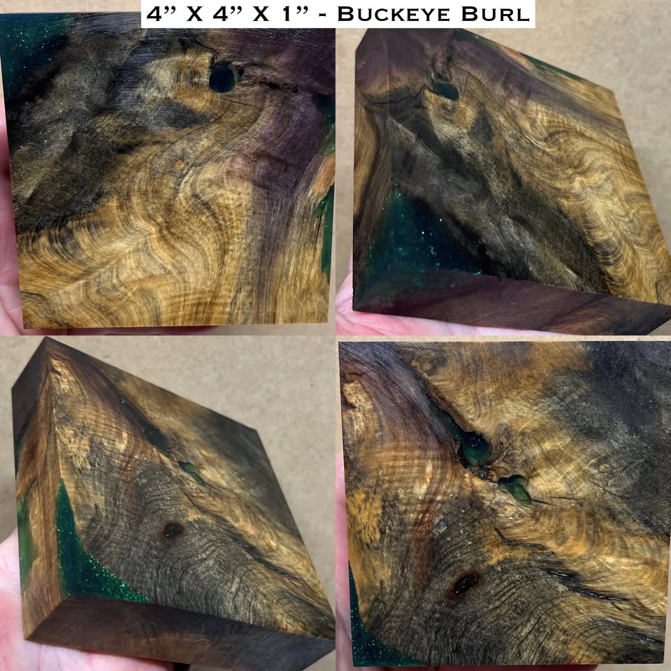 Stabilized Buckeye Burl Hybrid Turkey Pot Call Block