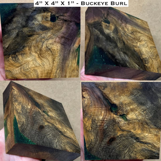 Stabilized Buckeye Burl Hybrid Turkey Pot Call Block
