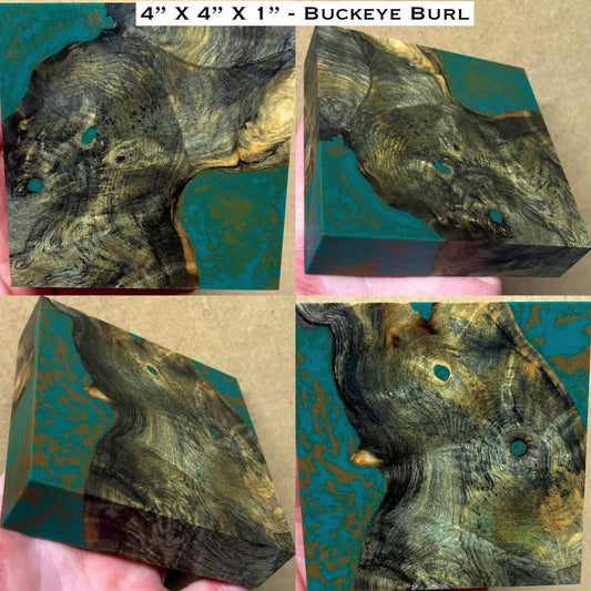 Stabilized Buckeye Burl Hybrid Turkey Pot Call Block