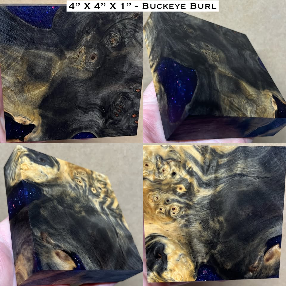 Stabilized Buckeye Burl Hybrid Turkey Pot Call Block