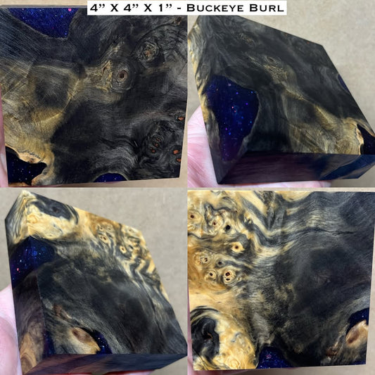 Stabilized Buckeye Burl Hybrid Turkey Pot Call Block