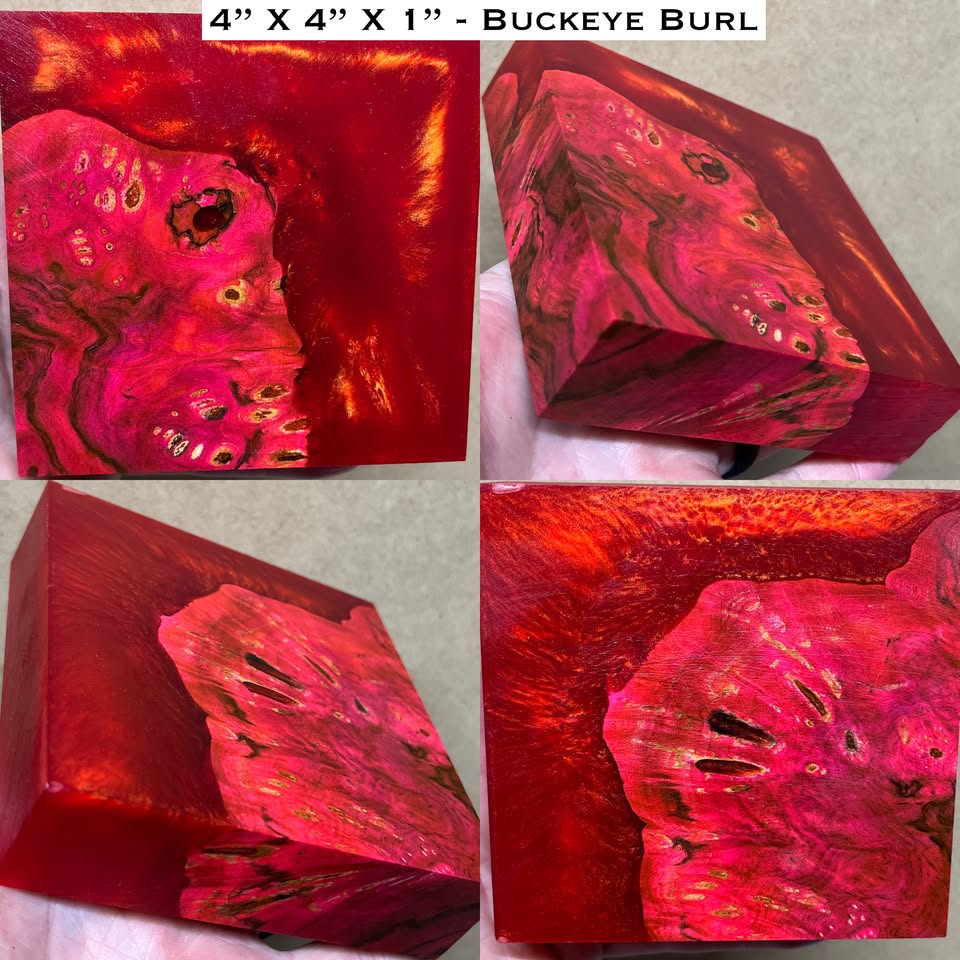 Stabilized Buckeye Burl Hybrid Turkey Pot Call Block