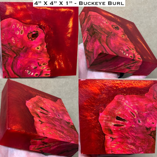 Stabilized Buckeye Burl Hybrid Turkey Pot Call Block