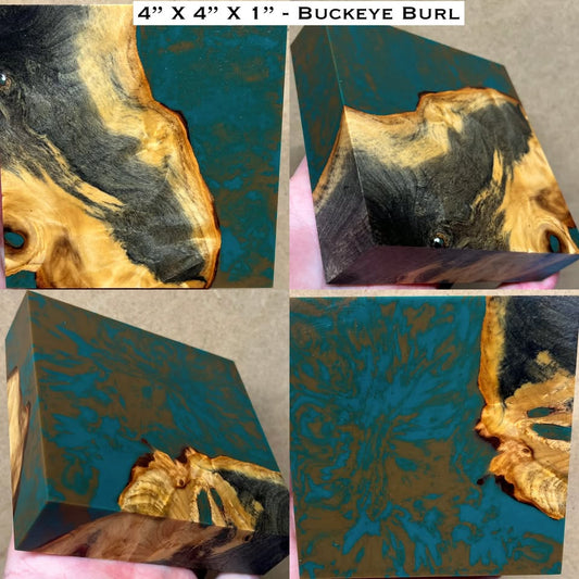 Stabilized Buckeye Burl Hybrid Turkey Pot Call Block
