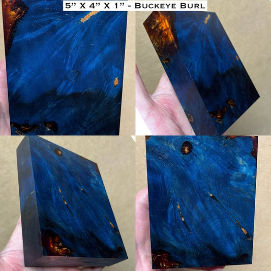 5"x4"x1" Stabilized Buckeye Burl Hybrid Turkey Pot Call / Striker Block