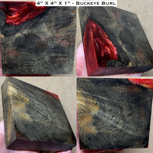 Stabilized Buckeye Burl Hybrid Turkey Pot Call Block