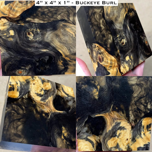 Stabilized Buckeye Burl Hybrid Turkey Pot Call Block