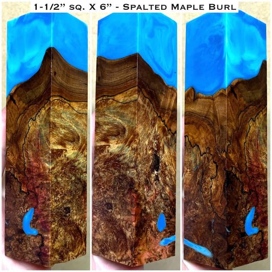 Stabilized Spalted Maple Burl 6” Hybrid Duck Call / Handle Blank