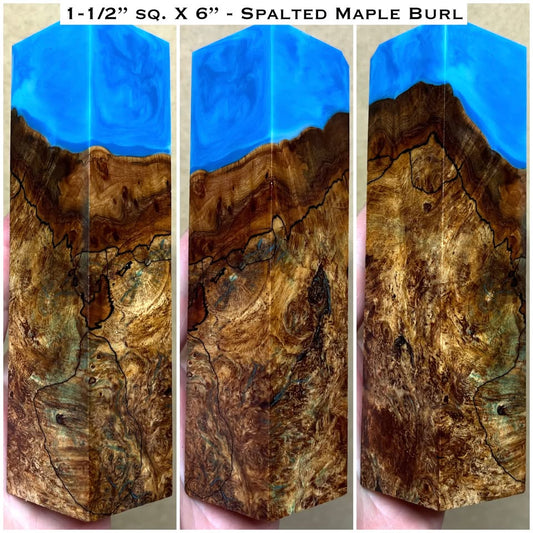 Stabilized Spalted Maple Burl 6” Hybrid Duck Call / Handle Blank