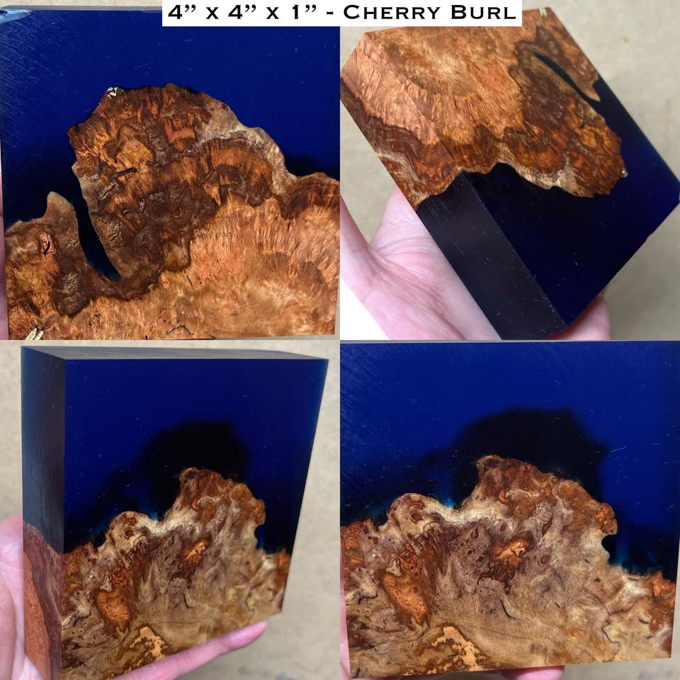 Stabilized Cherry Burl Hybrid Turkey Pot Call Block