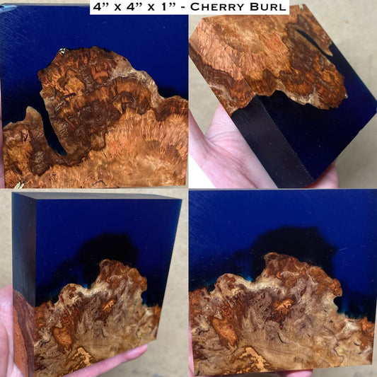 Stabilized Cherry Burl Hybrid Turkey Pot Call Block