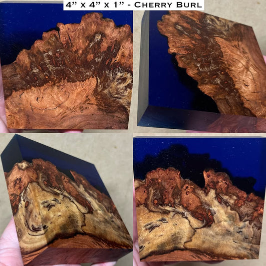 Stabilized Cherry Burl Hybrid Turkey Pot Call Block