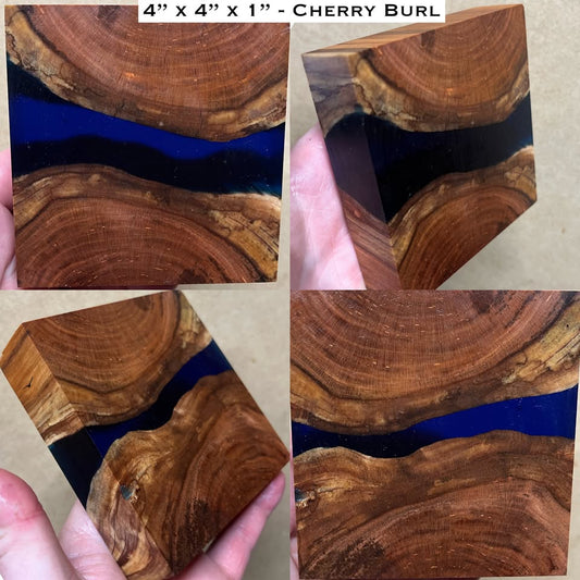 Stabilized Cherry Burl Hybrid Turkey Pot Call Block