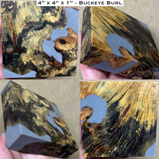Stabilized Buckeye Burl Hybrid Turkey Pot Call Block
