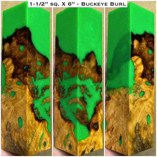 Stabilized Buckeye Burl 6” Hybrid Duck Call / Handle Blank