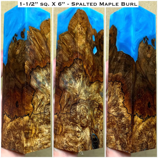 Stabilized Spalted Maple Burl 6” Hybrid Duck Call / Handle Blank