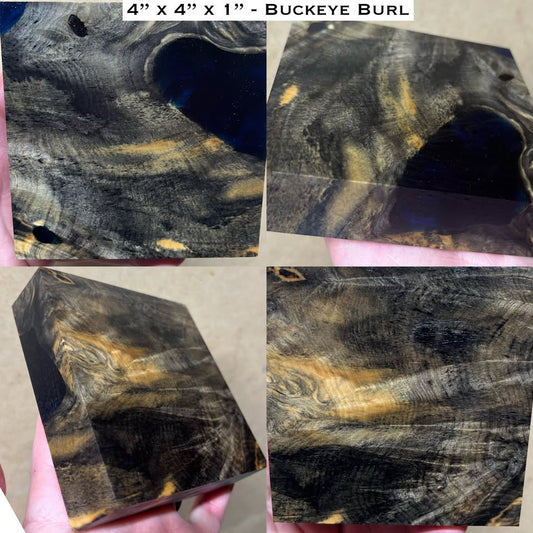 Stabilized Buckeye Burl Hybrid Turkey Pot Call Block