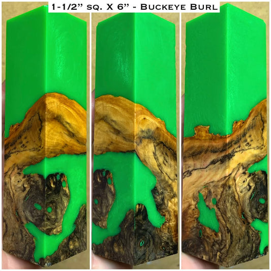 Stabilized Buckeye Burl 6” Hybrid Duck Call / Handle Blank