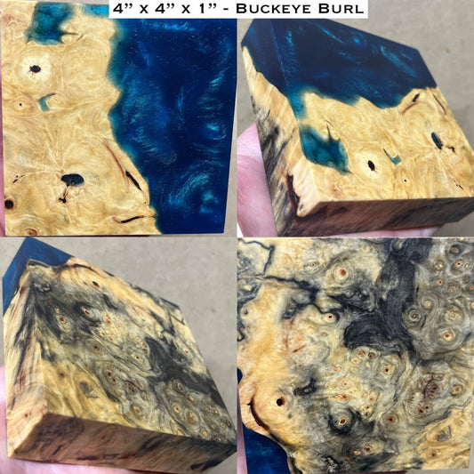 Stabilized Buckeye Burl Hybrid Turkey Pot Call Block