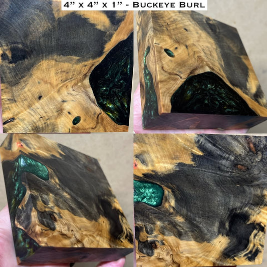 Stabilized Buckeye Burl Hybrid Turkey Pot Call Block